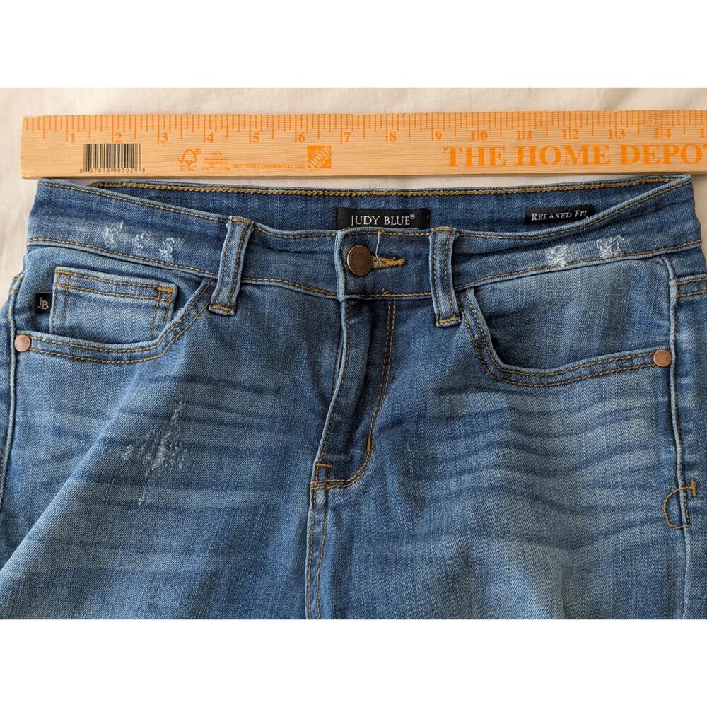 JUDY BLUE Relaxed Fit Distressed Boyfriend Jeans - Size 9/29 - JB8271DK - Picture 8 of 8